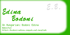 edina bodoni business card